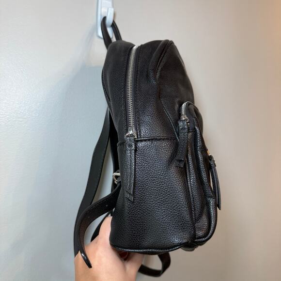 Dana Buchman Women's Black Faux Leather Backpack Bag Purse - Picture 3 of 9
